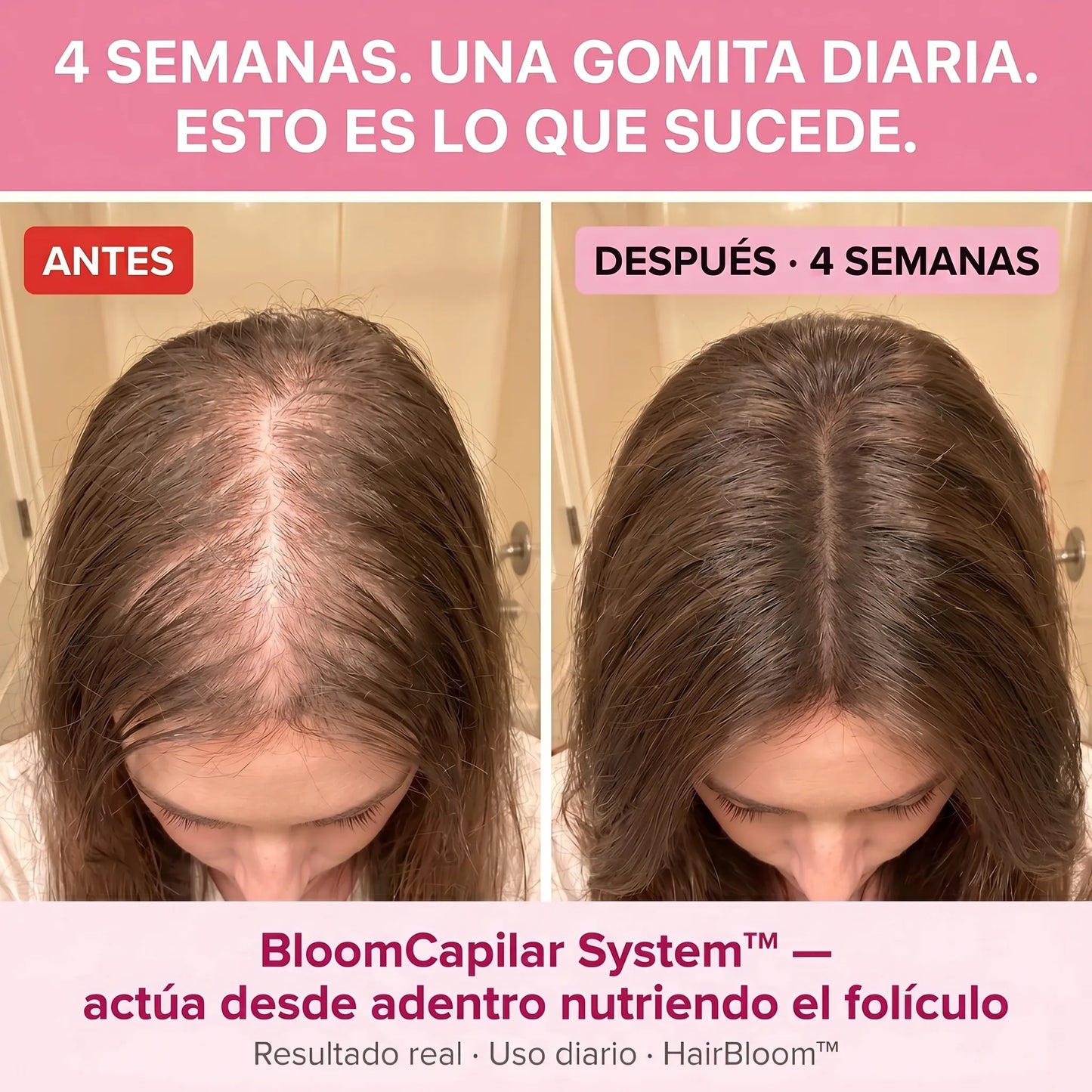 Recupera la densidad de tu cabello en 4 semanas — HairBloom™